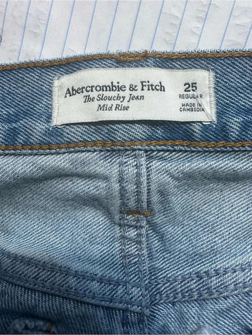 Abercrombie & Fitch “the slouchy Jean” Light Wash Relaxed Straight Jeans